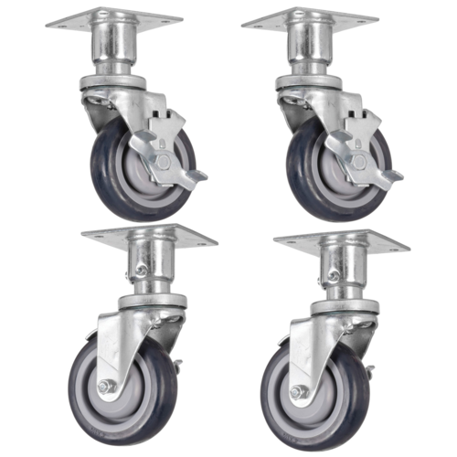 Wolf CASTERS-PLATEMNT 6" Adjustable Caster For WF Series Gas Fryer, (2) W/ Brakes-cityfoodequipment.com