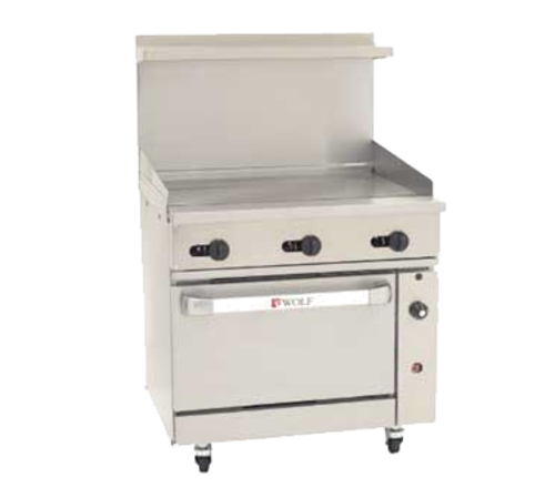 Wolf C36C-36GT 36" Gas Range W/ Full Griddle & Convection Oven, Natural Gas-cityfoodequipment.com