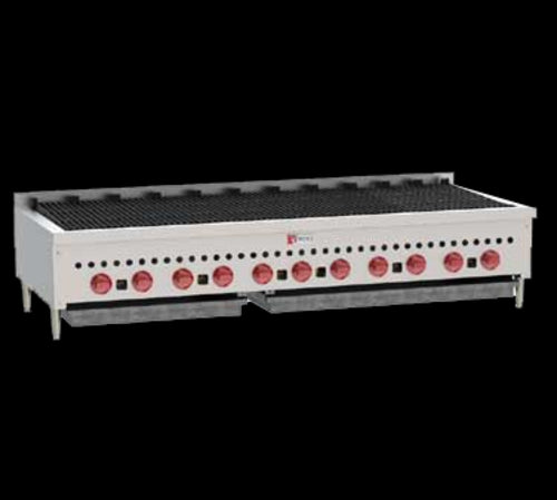 Wolf SCB60 60" Gas Charbroiler w/ Cast Iron Grates - Manual, Natural Gas-cityfoodequipment.com