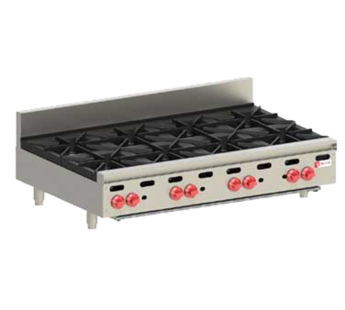 Wolf AHP848 48" Gas Hotplate w/ (8) Burners & Manual Controls, Natural Gas-cityfoodequipment.com