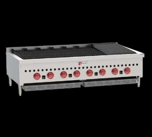 Wolf SCB47 47" Gas Charbroiler w/ (8) Burners & Cast Iron Grates, Natural Gas-cityfoodequipment.com