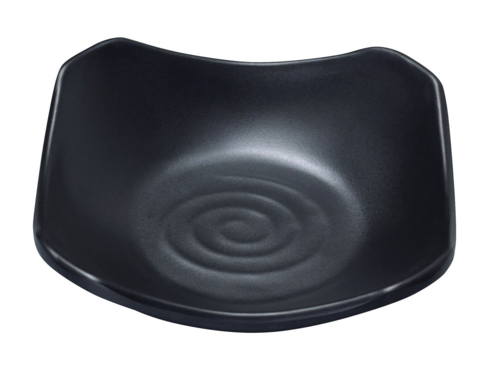 Yanco BP-0105 6 Oz Square Melamine Dish, Black-cityfoodequipment.com
