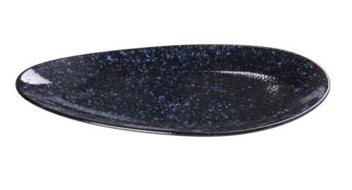 Yanco BL-310 10 1/4" Leaf Shaped Plate - Ceramic, Blue Star-cityfoodequipment.com