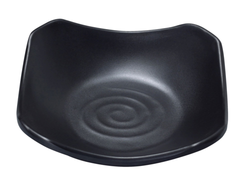 Yanco BP-0103 4 Oz Square Melamine Dish, Black-cityfoodequipment.com
