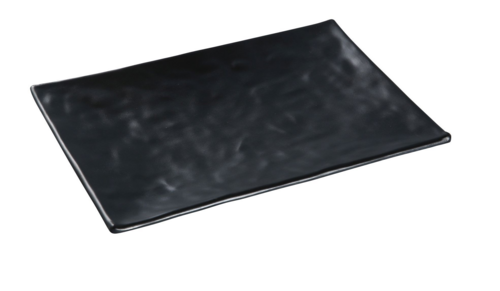 Yanco BP-2010 Rectangular Melamine Plate - 10" X 7", Black-cityfoodequipment.com