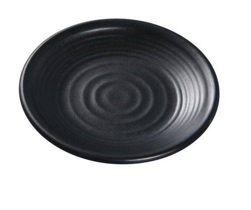 Yanco BP-1006 6" Round Melamine Plate, Black-cityfoodequipment.com