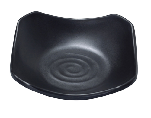 Yanco BP-0104 5 Oz Square Melamine Dish, Black-cityfoodequipment.com