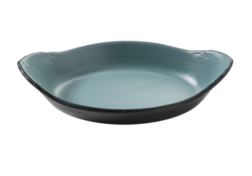 Yanco BM-608TL Oval, Rarebit, 8 3/4" X 5", Melamine, Teal-cityfoodequipment.com