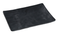 Yanco BP-2008 Rectangular Melamine Plate - 8" x 5 1/2", Black-cityfoodequipment.com