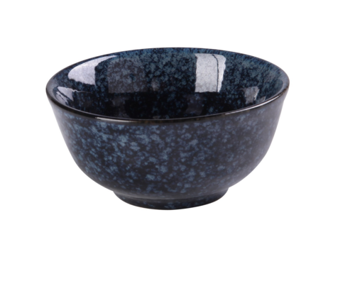 Yanco BL-805 10 Oz Round Rice Bowl - Ceramic, Blue Star-cityfoodequipment.com
