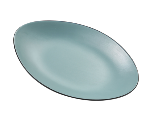 Yanco BM-209TL 9 5/8" X 6" Oval Melamine Dinner Plate - Teal-cityfoodequipment.com