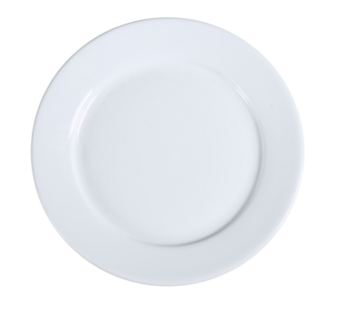 Yanco AC-21 12" Round Dinner Plate - Porcelain, Super White-cityfoodequipment.com