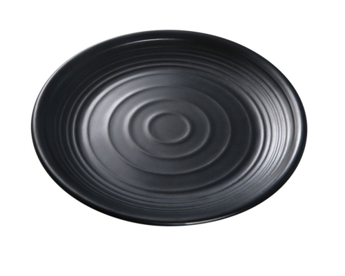 Yanco BP-1009 9" Round Melamine Plate, Black-cityfoodequipment.com
