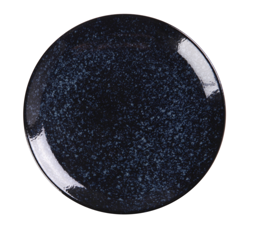 Yanco BL-112 12 1/8" Round Coupe Plate - Ceramic, Blue Star-cityfoodequipment.com