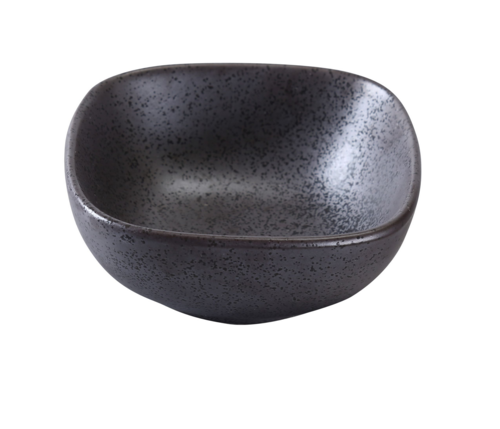 Yanco DB-3003 6 oz Square Diamond Black Bowl - Porcelain, Black-cityfoodequipment.com
