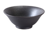 Yanco DB-3108 45 Oz Round Diamond Black Ramen Bowl - Porcelain, Black-cityfoodequipment.com