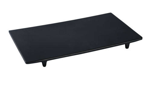 Yanco BP-5009 9" X 5 1/2" Rectangular Black Pearl Plate - Melamine, Black-cityfoodequipment.com