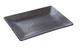 Yanco DB-410 Rectangular Diamond Black Plate - 10" X 7", Porcelain, Black-cityfoodequipment.com