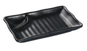Yanco BP-4010 Rectangular Melamine Compartment Plate - 10" X 5 1/2", Black-cityfoodequipment.com
