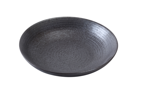 Yanco DB-608 20 oz Round Diamond Black Salad/Soup Bowl - Porcelain, Black-cityfoodequipment.com
