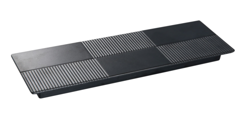 Yanco BP-2013 Rectangular Melamine Plate - 13" X 4 1/4", Black-cityfoodequipment.com