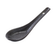 Yanco DB-7002 5 1/2" Diamond Black Spoon - Porcelain, Black-cityfoodequipment.com