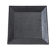 Yanco DB-508 8" Square Diamond Black Plate - Porcelain, Black-cityfoodequipment.com