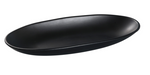 Yanco BP-4113 Boat Shaped Melamine Plate - 12 3/4" x 5 1/2", Black-cityfoodequipment.com