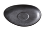 Yanco DB-002 6" X 4 1/2" Oval Diamond Black Saucer - Porcelain Black-cityfoodequipment.com
