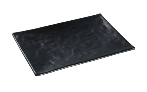 Yanco BP-2016 Rectangular Melamine Plate - 16" X 10 1/4", Black-cityfoodequipment.com