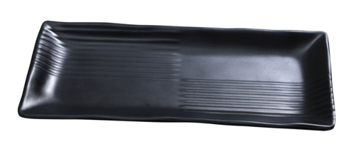 Yanco BP-2209 Rectangular Melamine Plate - 8 1/2" X 4", Black-cityfoodequipment.com