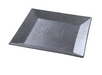 Yanco DB-512 12" Square Diamond Black Plate - Porcelain, Black-cityfoodequipment.com