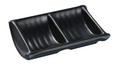 Yanco BP-4031 2 Oz Melamine Sauce Dish W/ (2) 2 Oz Compartments, Black-cityfoodequipment.com