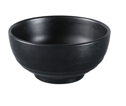 Yanco BP-3007 38 Oz Round Melamine Woodong Noodle Bowl, Black-cityfoodequipment.com