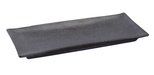 Yanco DB-413 Rectangular Diamond Black Plate - 12" X 5 1/4", Porcelain, Black-cityfoodequipment.com