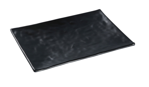 Yanco BP-2012 Rectangular Melamine Plate - 12" X 8 1/4", Black-cityfoodequipment.com
