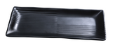 Yanco BP-2213 Rectangular Melamine Plate - 14 1/4" X 6 1/4", Black-cityfoodequipment.com