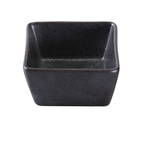 Yanco DB-4031 4 Oz Square Diamond Black Sauce Dish - Porcelain, Black-cityfoodequipment.com