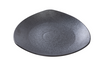 Yanco DB-212 12" Triangular Diamond Black Plate - Porcelain, Black-cityfoodequipment.com