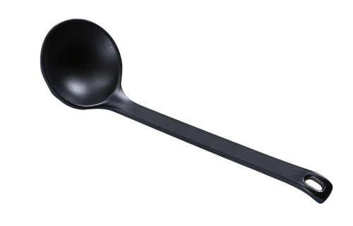 Yanco BP-7003 8 3/4" Melamine Spoon, Black-cityfoodequipment.com