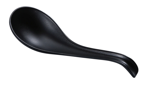 Yanco BP-7002 6 3/4" Melamine Spoon, Black-cityfoodequipment.com