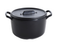 Yanco BP-4105 25 Oz Round Melamine Bowl W/ Handles And Lid, Black-cityfoodequipment.com