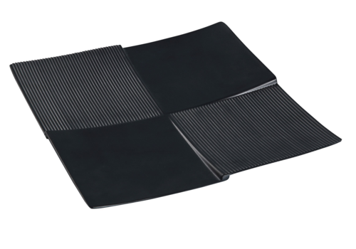 Yanco BP-5109 9" X 9" Square Black Pearl Plate - Melamine, Black-cityfoodequipment.com