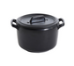 Yanco BP-4104 8 oz Round Melamine Bowl w/ Handles and Lid, Black-cityfoodequipment.com