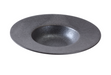 Yanco DB-611 16 oz Round Diamond Black Dessert Plate - Porcelain, Black-cityfoodequipment.com