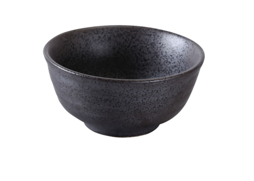 Yanco DB-3005 10 Oz Round Diamond Black Rice Bowl - Porcelain, Black-cityfoodequipment.com