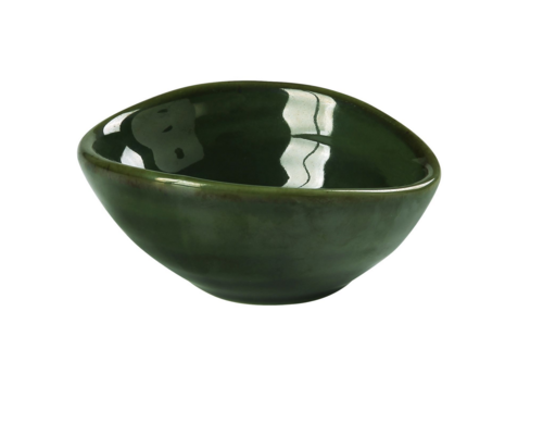 Yanco GG-804 2 oz Rectangular Sauce Dish - Ceramic, Green Gem-cityfoodequipment.com