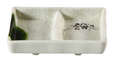 Yanco HO-4031 2 Oz Melamine Divided Dish W/ (2) Compartments - 5" X 3 1/2", Beige-cityfoodequipment.com