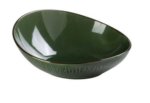 Yanco GG-709 36 oz Round Sheer Bowl - Ceramic, Green Gem-cityfoodequipment.com