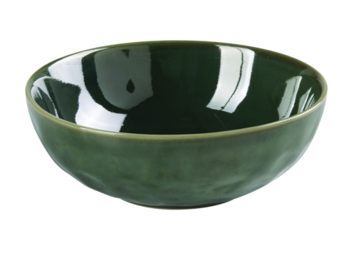 Yanco GG-807 28 Oz Round Salad Bowl - Ceramic, Green Gem-cityfoodequipment.com